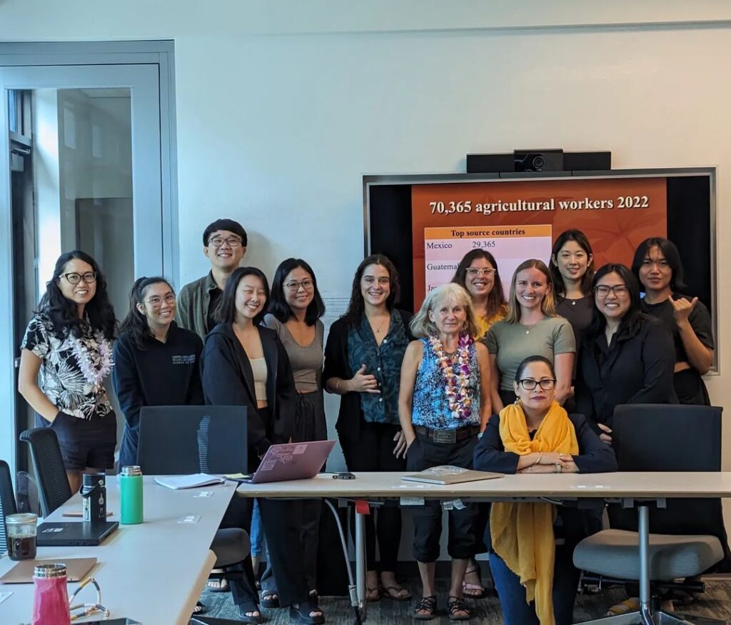 Professor Constance MacIntosh, a visiting scholar from Dalhousie University Schulich School of Law, and Professor Jamie Liew, a Fulbright Scholar from the University of Ottawa Faculty of Law, with RILC students