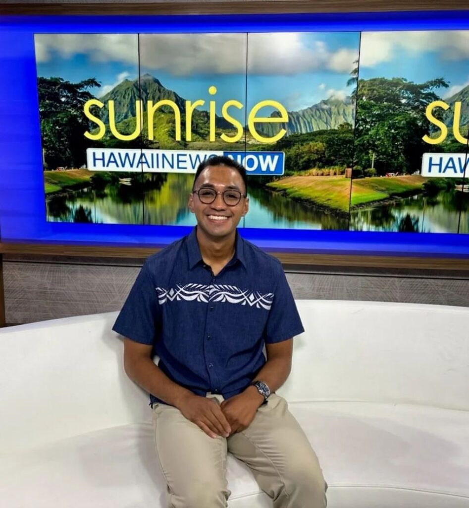 Danicole Ramos '23 at Hawaii News Now studio